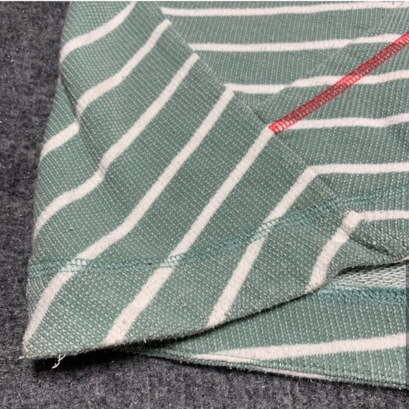 Columbia Hoodie Pullover Women's XL Green White Striped Sweatshirt Pockets - Picture 7 of 11